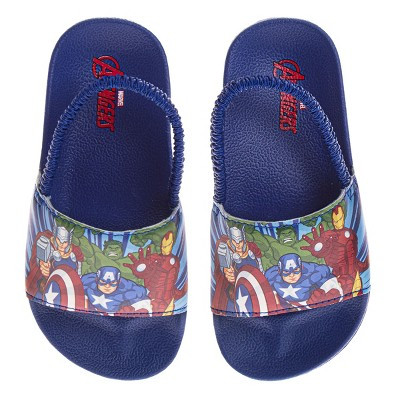 Marvel Avengers Super Heroes Boys Slides (Little Kids), Navy, Size: 5-6 | Target