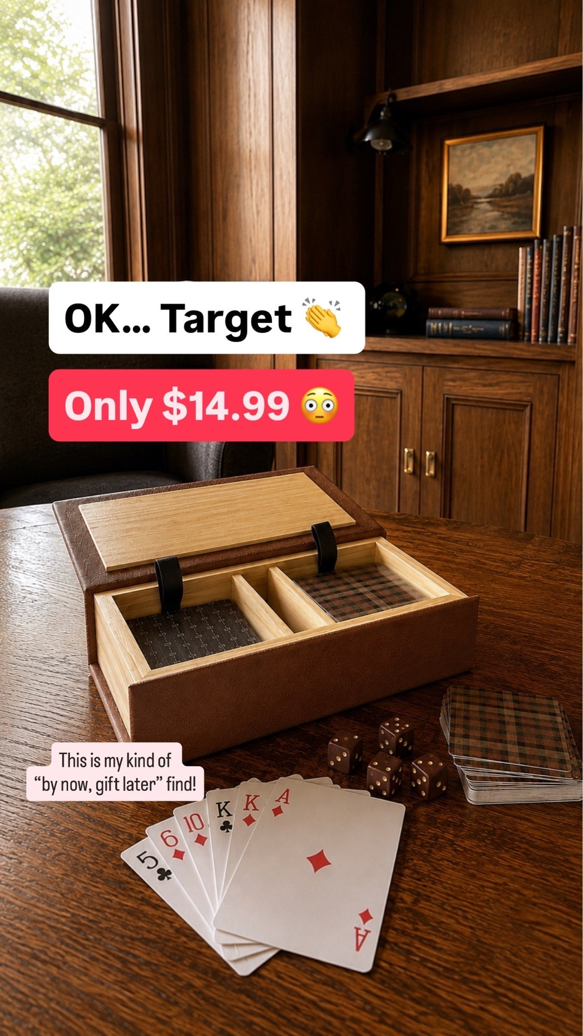 This beautiful card set would be such a fun addition to your next game night! Also makes for a great gift idea!

Home decor, fall decor, new home finds, affordable home decor, luxury for less home finds neutral home decor, cozy home, seasonal decor, interior styling, target home Walmart home Amazon home Target finds Amazon finds Walmart finds, studio McGee style Pottery Barn inspired, modern traditional, classic home decor, transitional style, designer look for less