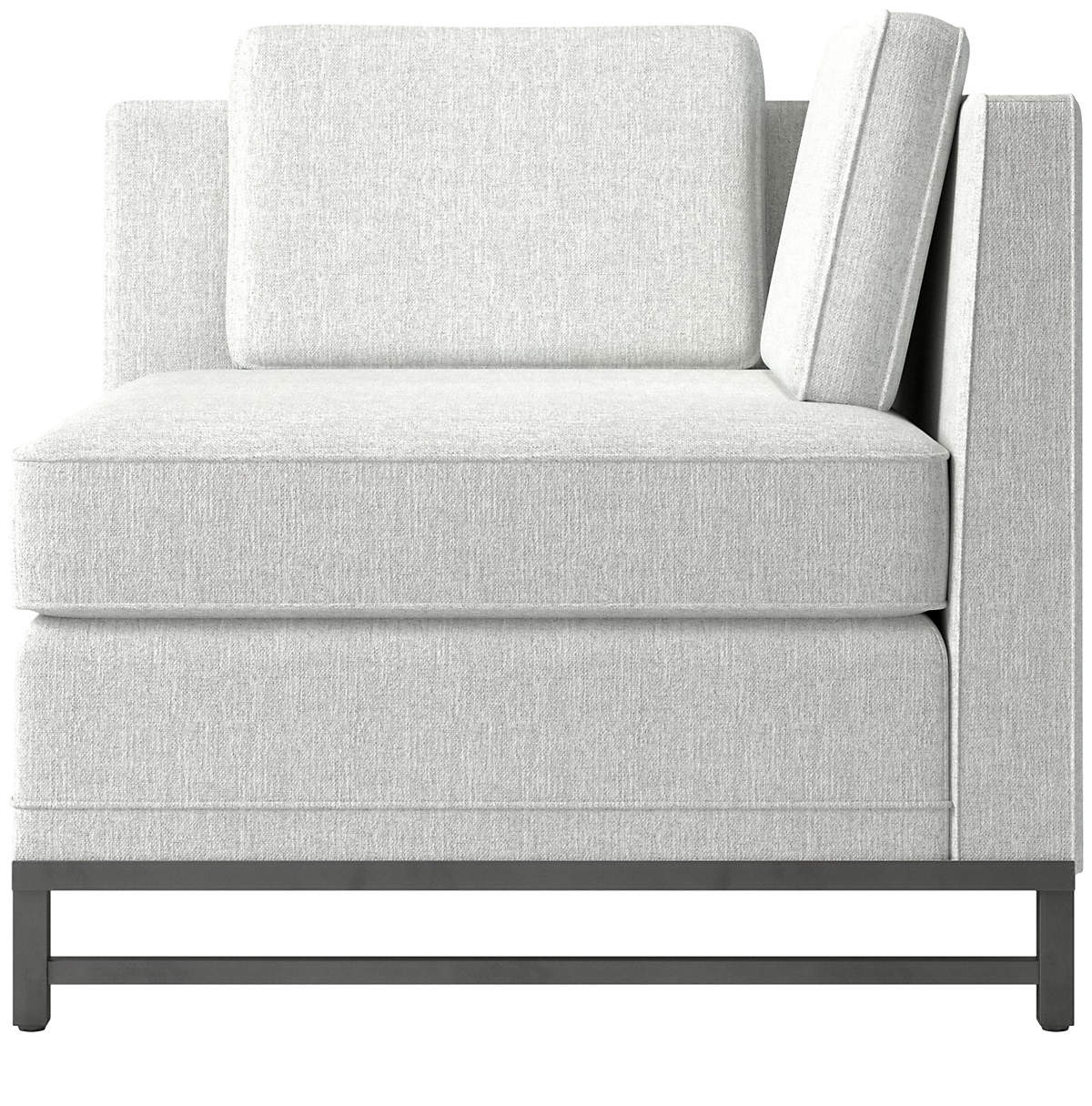 Metric White Boucle Modern Corner Chair Model 8021 | CB2 | CB2