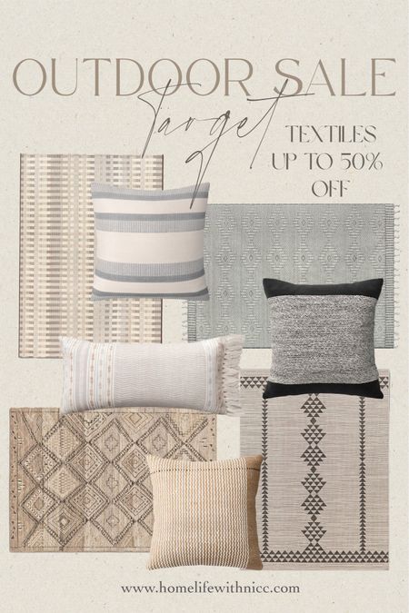 Outdoor pillows and rugs for your patio! On sale now at Target! #Outdoorspaces #outdoorrugs #textiles #outdoorpillows #outdoordecor #patiofurniture #patiodecor

#LTKhome #LTKSeasonal #LTKsalealert