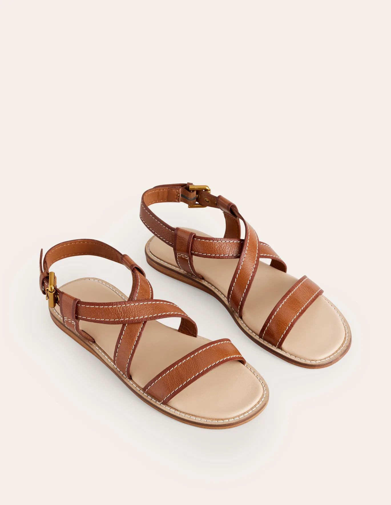Cross Strap Flat Sandals | Boden (US)