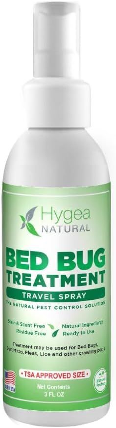 Lice, Mite and Bed Bug Natural Travel Spray by Hygea Natural 3 oz TSA Approved size – Child & P... | Amazon (US)
