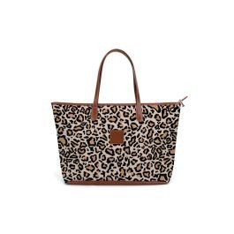 St. Anne Zippered Tote - Leather Patch | Barrington Gifts