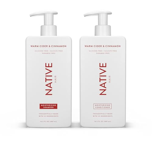 Native Shampoo and Conditioner Contain Naturally Derived Ingredients| All Hair Type Color & Treated, Fine to Dry Damaged, Sulfate & Dye Free - Warm Cider & Cinnamon, 16.5 fl oz each (2 pack) | Amazon (US)