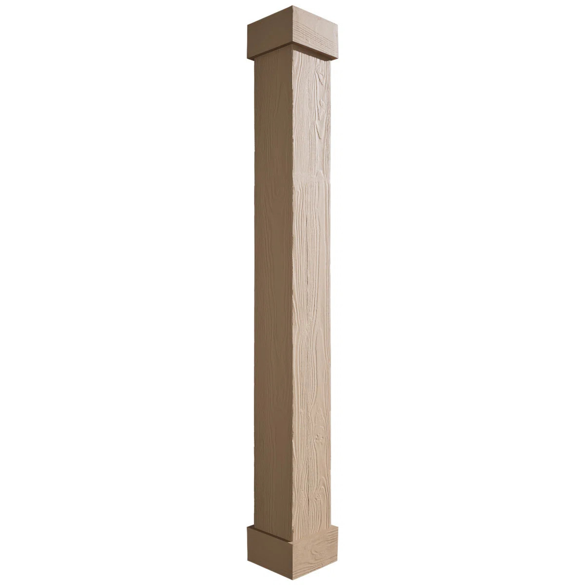 Timberthane Faux Wood Non-Tapered Square Column Wrap with Capital & Base | Wayfair North America