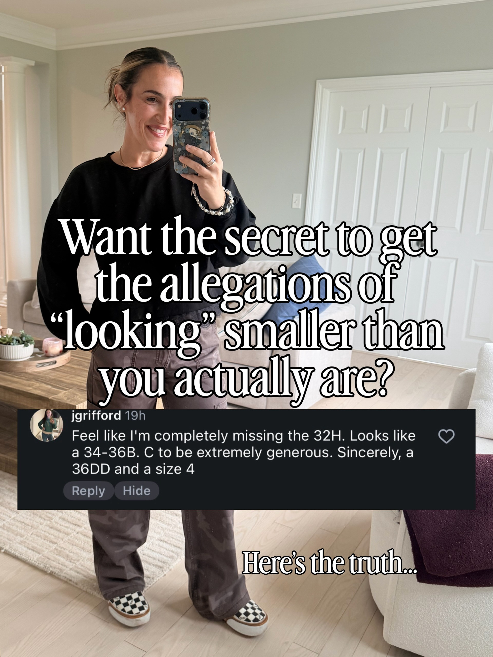 I can’t stress this enough. If you looked at me and thought I was lying - I can promise you 1) that’s not something I would lie about, like how weird would that be?!! 2) well fitting bras are the thing I’m most passionate about! Look up the website " a bra that fits" (org).

Let’s get you in the right size and start from there, I promise your confidence will SHOOT up!

#outfithack 

 #LTKootd #LTKmomlife #LTKOver40