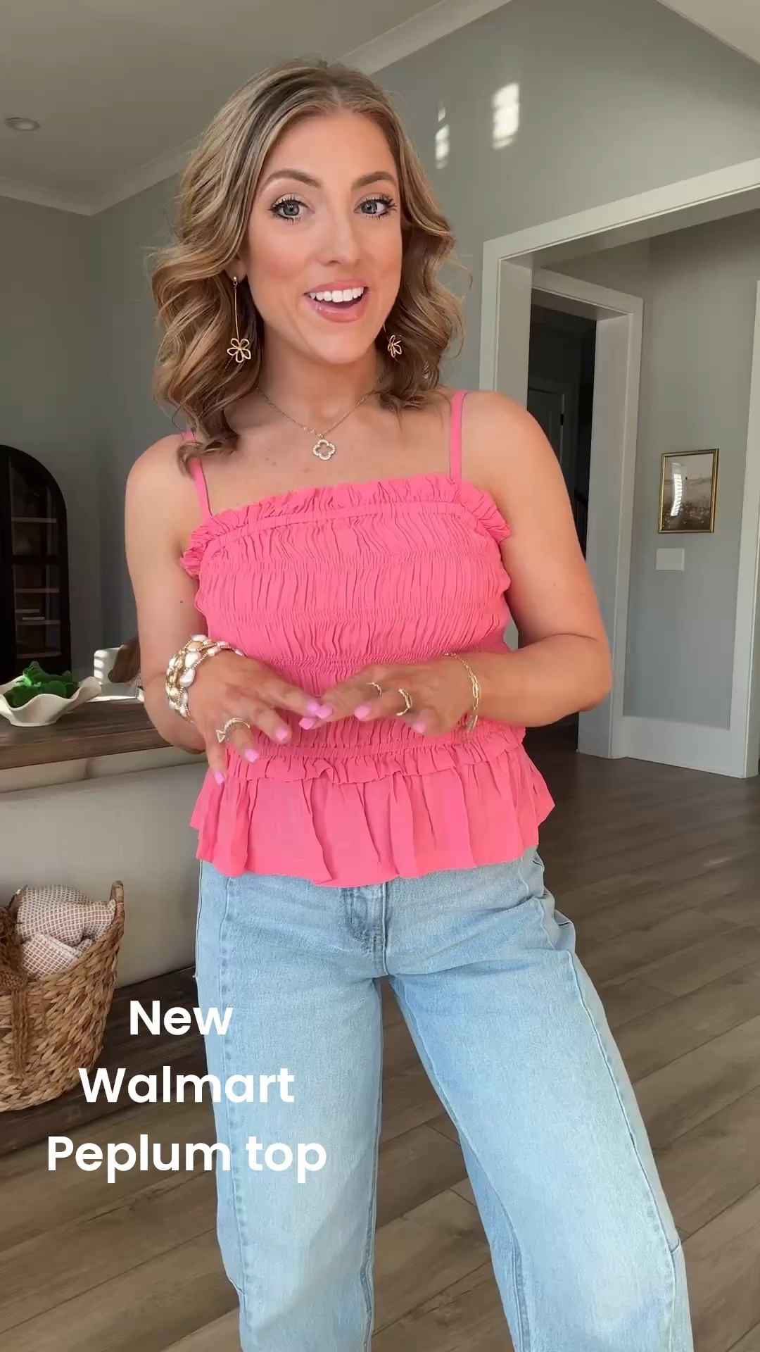 This smocked tank might be one of my favorite Walmart tops of the season. 💕 The stretchy smocked bodice and little peplum hem make it so flattering, and the pink color is perfect for spring and summer.

I styled it with light wash denim and heels for an easy everyday outfit, but this top would also be adorable with shorts, white jeans, or a skirt. It’s one of those pieces you can style so many ways and wear all season long.

Walmart has been absolutely killing it with their spring fashion lately and this top is proof.

#walmartfashion #walmartstyle #springfashion #affordablefashion #budgetfashion #everydayoutfit #walmartfinds #casualstyle #springoutfit

#LTKPetite #LTKootd