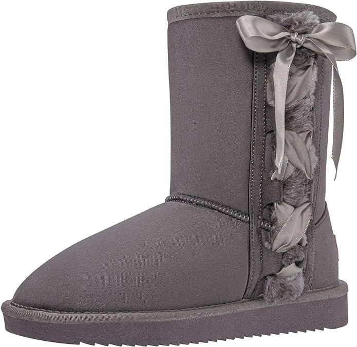 CAMEL CROWN Women's Warm Fur Snow Boots Slip On Winter Boots Classic Short Boot Cute Mid Calf Boo... | Amazon (US)