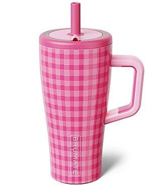 Brumate Pink Gingham Era Straw Insulated Tumbler 20 oz. - Pink Gingham | Dillard's