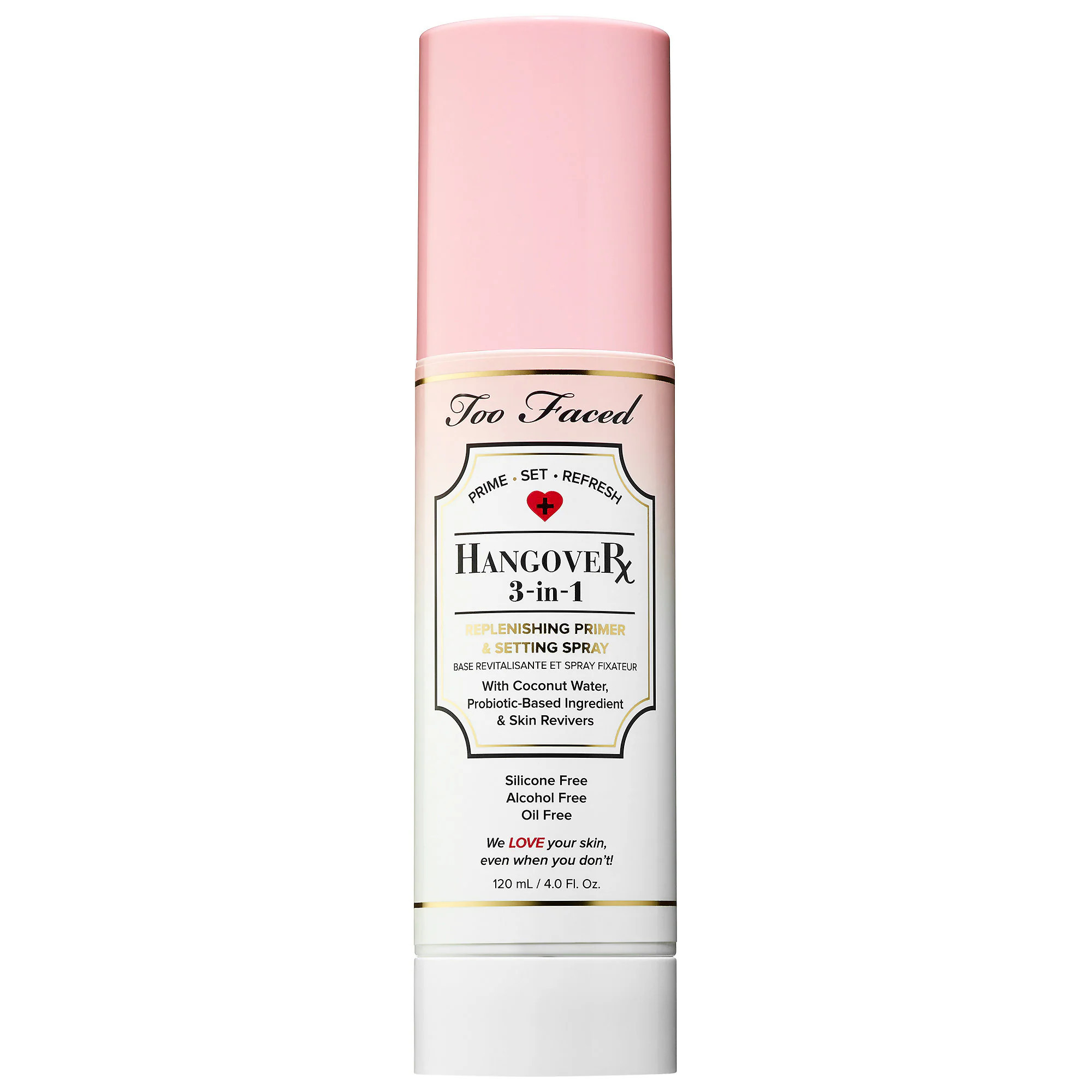 Too Faced Hangover 3-in-1 Replenishing Primer & Setting Spray 4 oz/ 120 mL | Sephora (US)