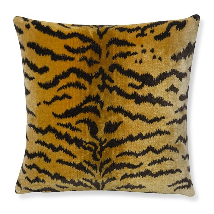 The House of Scalamandre Tiger Pillow Cover, 20" X 20", Gold | Williams-Sonoma