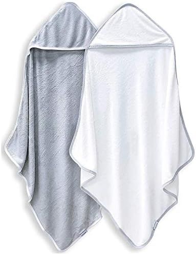Amazon.com : 2 Pack Premium Bamboo Baby Bath Towel - Ultra Absorbent - Ultra Soft Hooded Towels f... | Amazon (US)