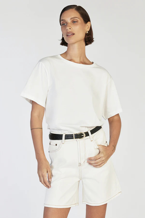 JOPLIN CREAM DENIM SHORT | DISSH