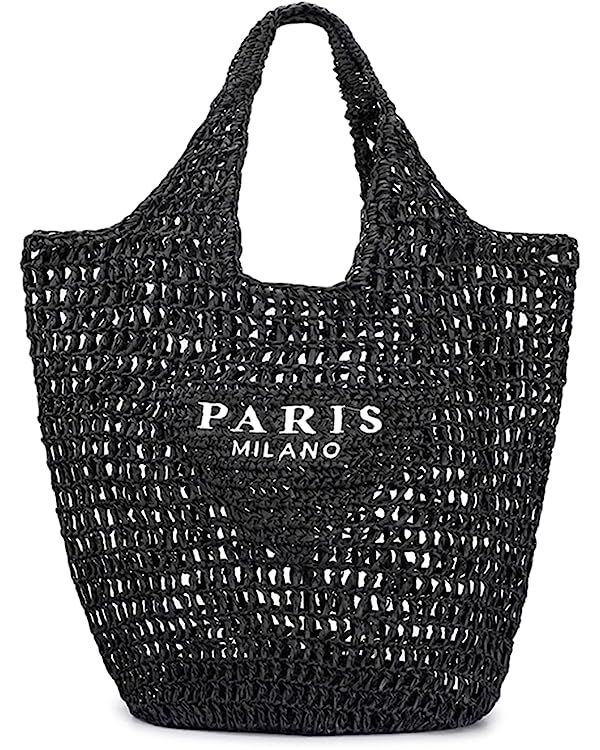 New Woven Bag, Straw Mesh Tote Bag, Beach, Shoulder Bag, Hobo Women, Foldable Large Capacity, for... | Amazon (US)