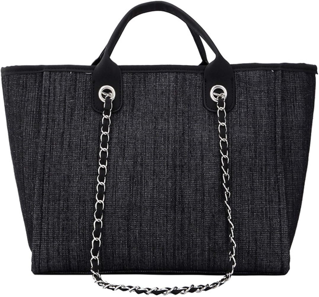 IKAXIYO Simple Solid Color Large Capacity Tote | Amazon (US)