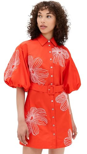 Amazon.com: Cinq \u00e0 Sept Women's Sunburst Rhea Dress, Cherry Tomato/White, 0 : Clothing, Shoe... | Amazon (US)