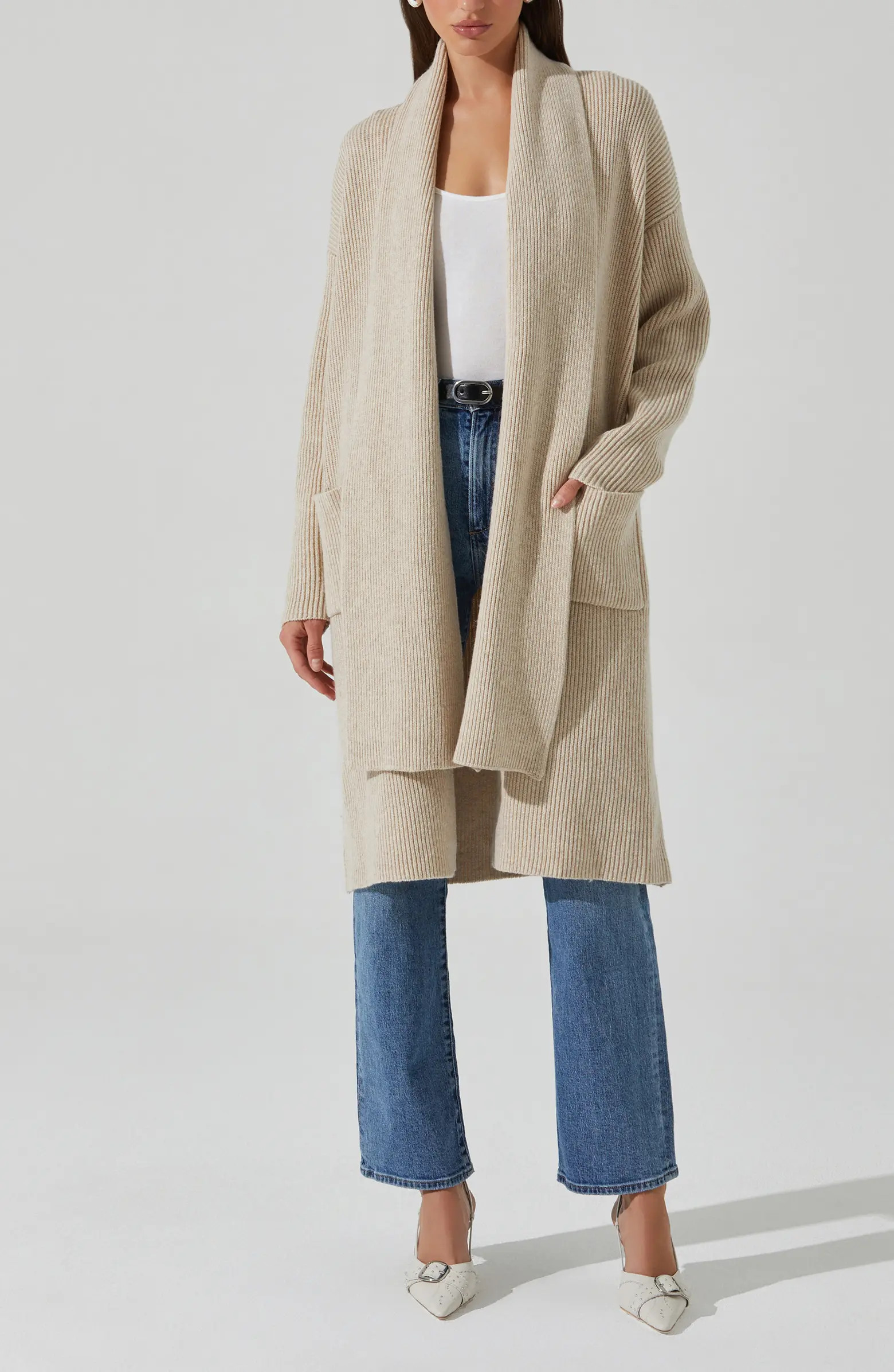 ASTR the Label Noemi Scarf Longline Cardigan | Nordstrom | Nordstrom