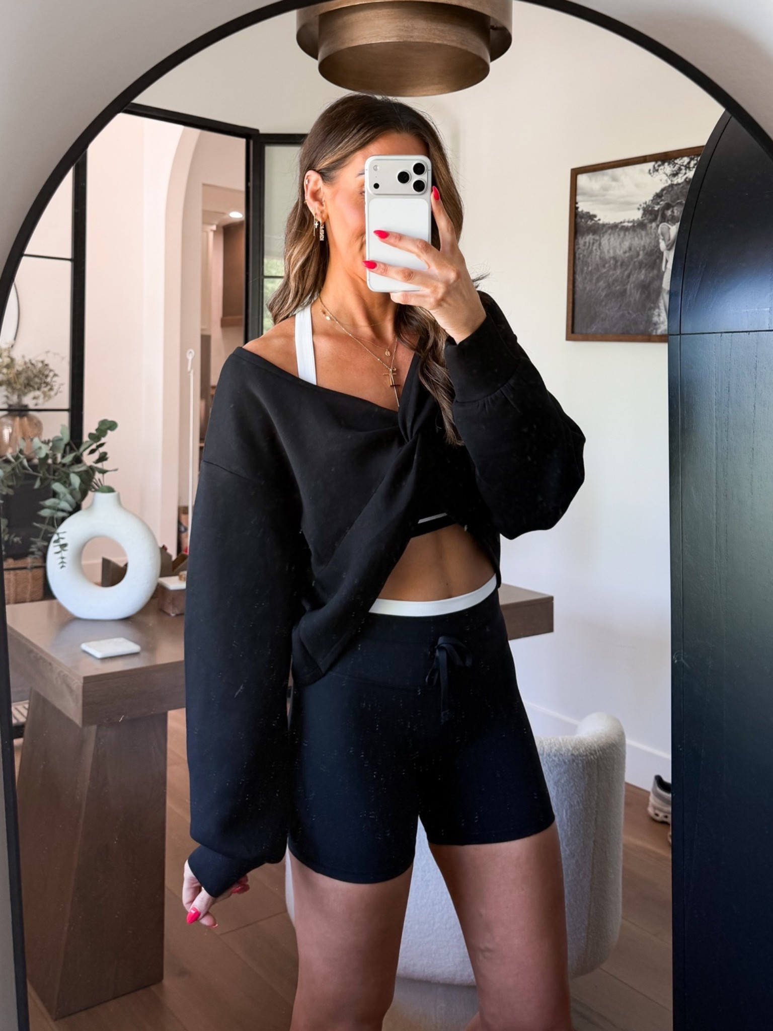 Sports bra-small
Sweatshirt-medium
Biker shorts-small

#LTKfitnessgoals #LTKootd #LTKActive