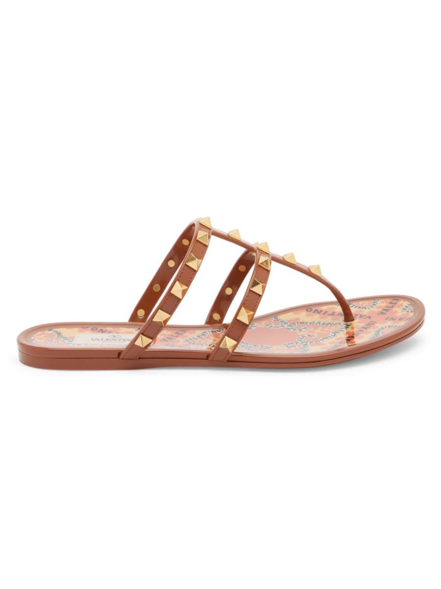 Rockstud PVC Sandals | Saks Fifth Avenue