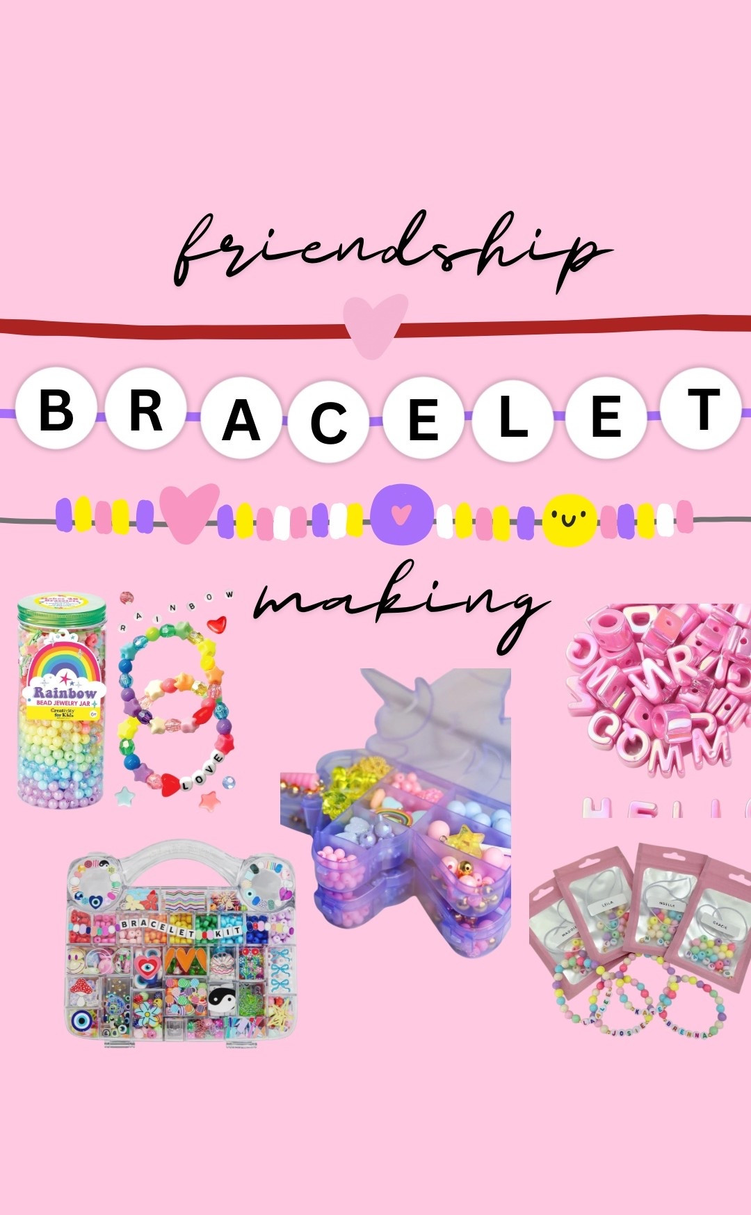 Perfect for summer friendship bracelet making! #friendshipbracelets #kidscrafts #jewlerymaking #diykits #summerbreak

#LTKKids #LTKmomlife #LTKSaleAlert