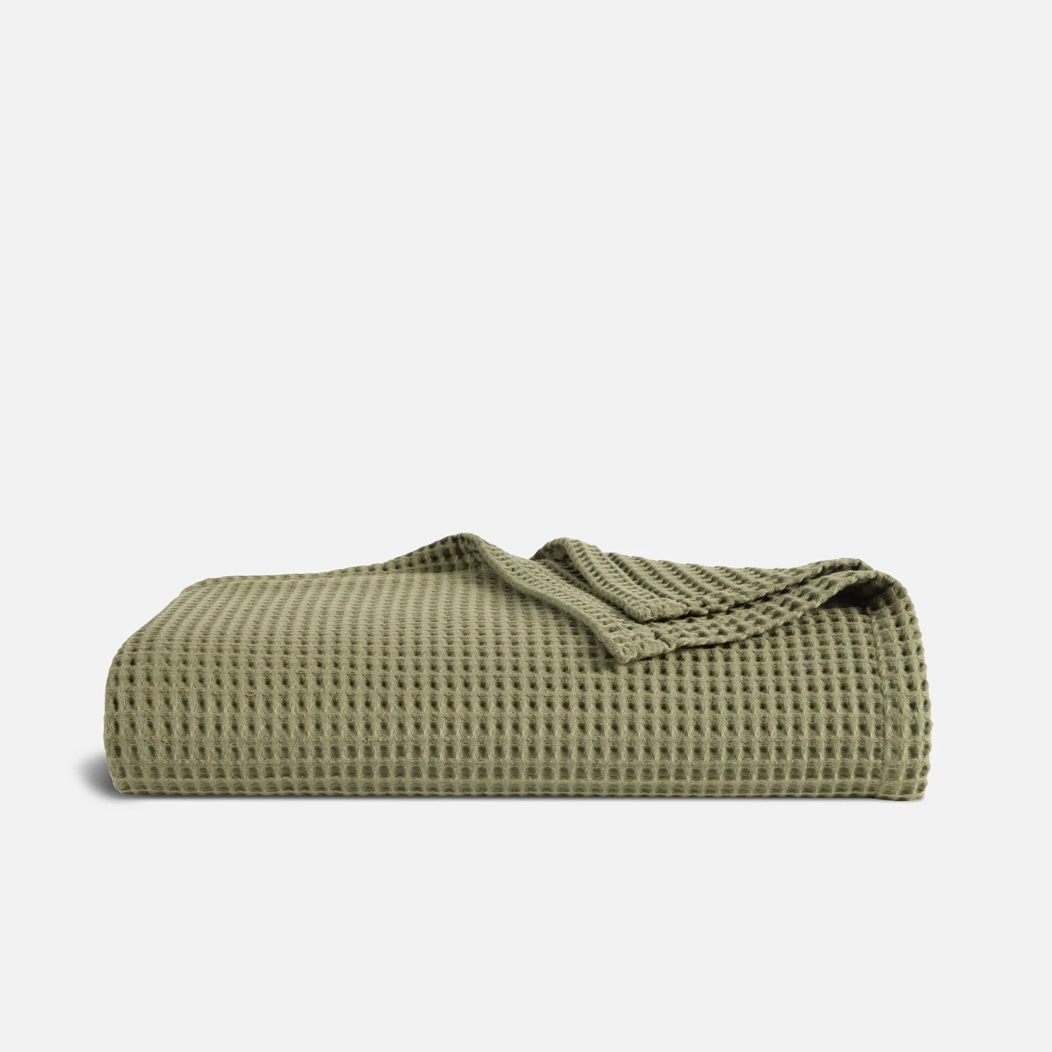 Brooklinen Dreamweave Waffle Throw Blanket in Fresh Moss | Brooklinen