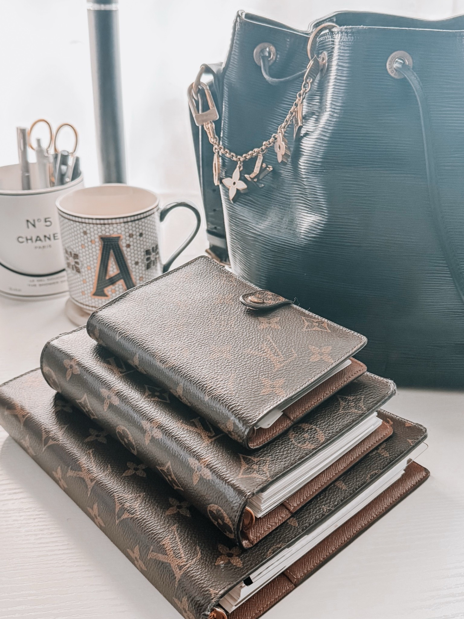 Bag of the day & monogram Monday ✨ featuring my vintage Louis Vuitton Epi Noe and current planner stack!

#LTKSaleAlert