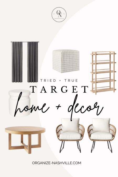 I’m finally linking all of my Target faves in one spot ot make it super easy to find affordable products that I recommend and love. Also, I want to let you know that Target’s Spring Sale is April 7-13 this year (although I’m linking my loves regardless if they are on sale or not!).

Here are my favorite home decor items:

Valencia Desk Lamp (Schoolhouse Dupe!)
Clear Bathroom Wastebasket
Audrey Desk Lamp (West Elm Dupe!)
Wood Wall Picture Frames
Studio Mcgee Off Center Large Wall Frames
Aruba Blackout curtains
Southport Patio Pair of Chairs
Brass 4 Hook For Wall
Studio Mcgee Round Bamboo Basket
All purpose acrylic tray
Stone Agate Coasters
Tree Collar
Woven Aseana Large Basket
Metallic Peel and Stick Wallpaper (love this for drawer liner!)
Gold Silverware
Studio Mcgee Round Ceramic Indoor/Outdoor Stool





#LTKsalealert #LTKxTarget