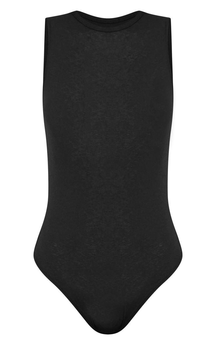 Black Burnout Mesh Racer Bodysuit | PrettyLittleThing US