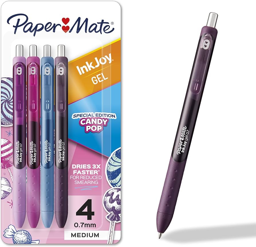 Gel pens with vivid ink that dries 3X faster* for reduced smearing | Amazon (US)