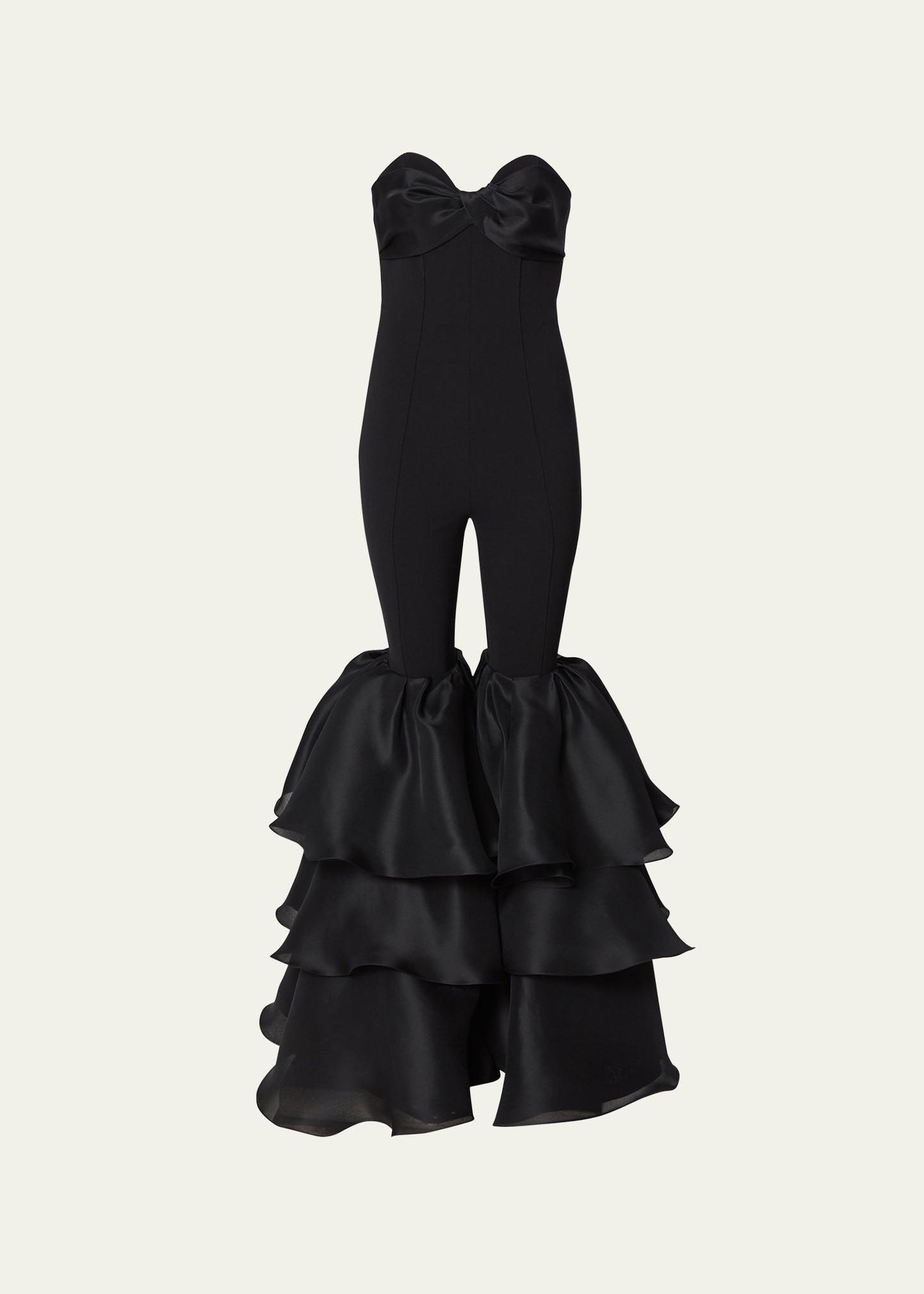 Strapless Jumpsuit with Tiered Ruffle Hem | Bergdorf Goodman