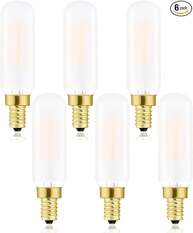 Frosted Dimmable E12 Light Bulbs 2W T6 Led Bulb 2W 3000k Soft White E12 Candelabra Incandescent B... | Amazon (US)
