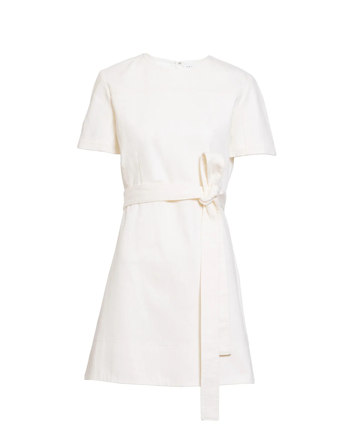 Short Ella Denim Dress in Chalk | Over The Moon