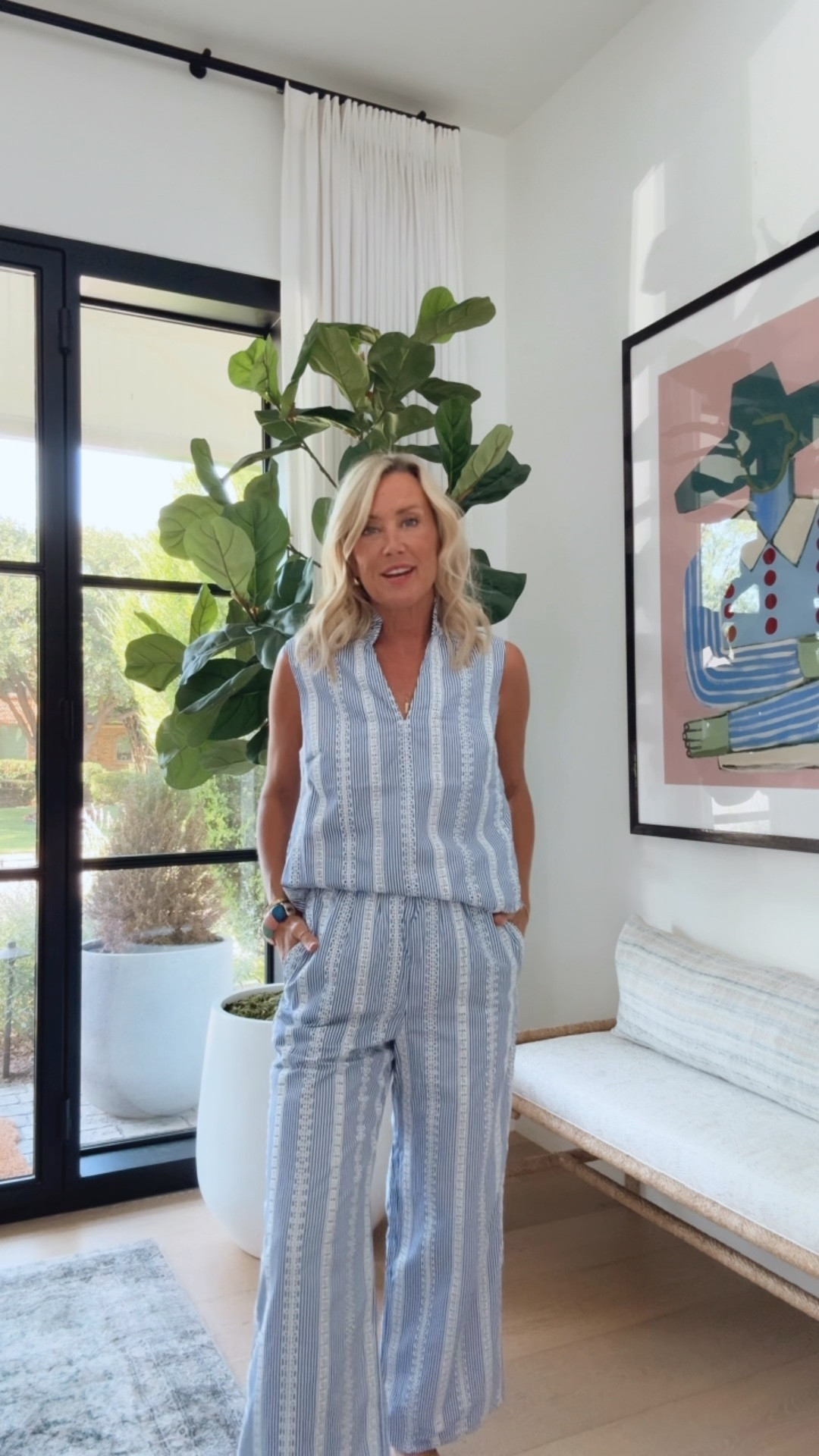 The eyelet detail on this set is so good! Such an easy, adorable summer fit. 
Top: xs
Pants: xs

#LTKootd #LTKSeasonal #LTKOver40