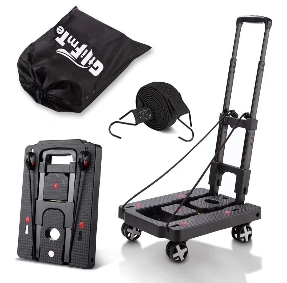 Folding Hand Truck Lightweight Hand Truck Dolly Foldable,Luggage cart with 4 Rotate Wheels, Utility Cart with Adjustable Handle,Collapsible Dolly for Moving

Moving essential 

#LTKTravel