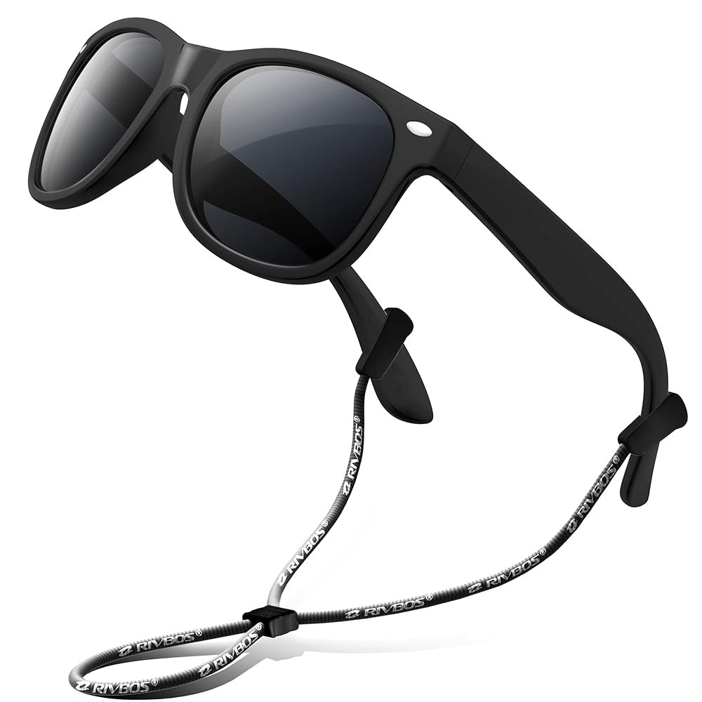 RIVBOS Kids Sunglasses Polarized UV Protection Flexible Rubber Glasses Shades with Strap for Boys... | Amazon (US)