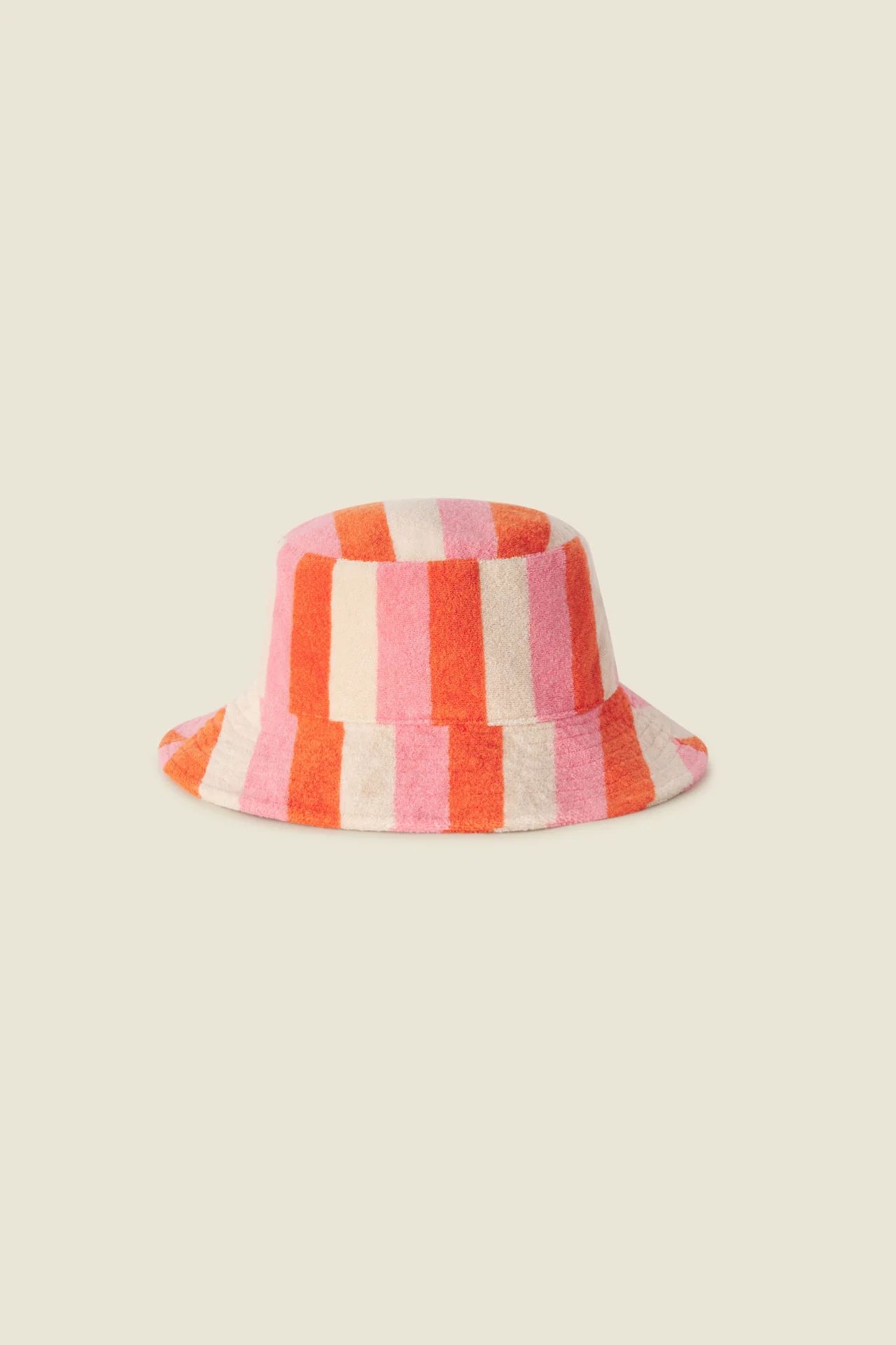 Bucket Hat Pink Cabana Stripe | TROVATA