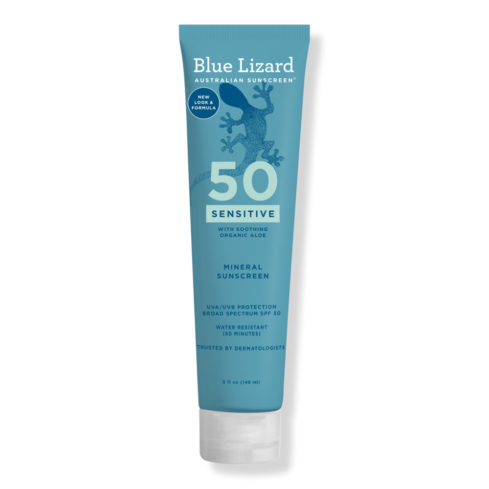BLUE LIZARD AUSTRALIAN SUNSCREEN Sensitive Mineral Sunscreen Lotion SPF 50+ - 5.0 oz | Ulta