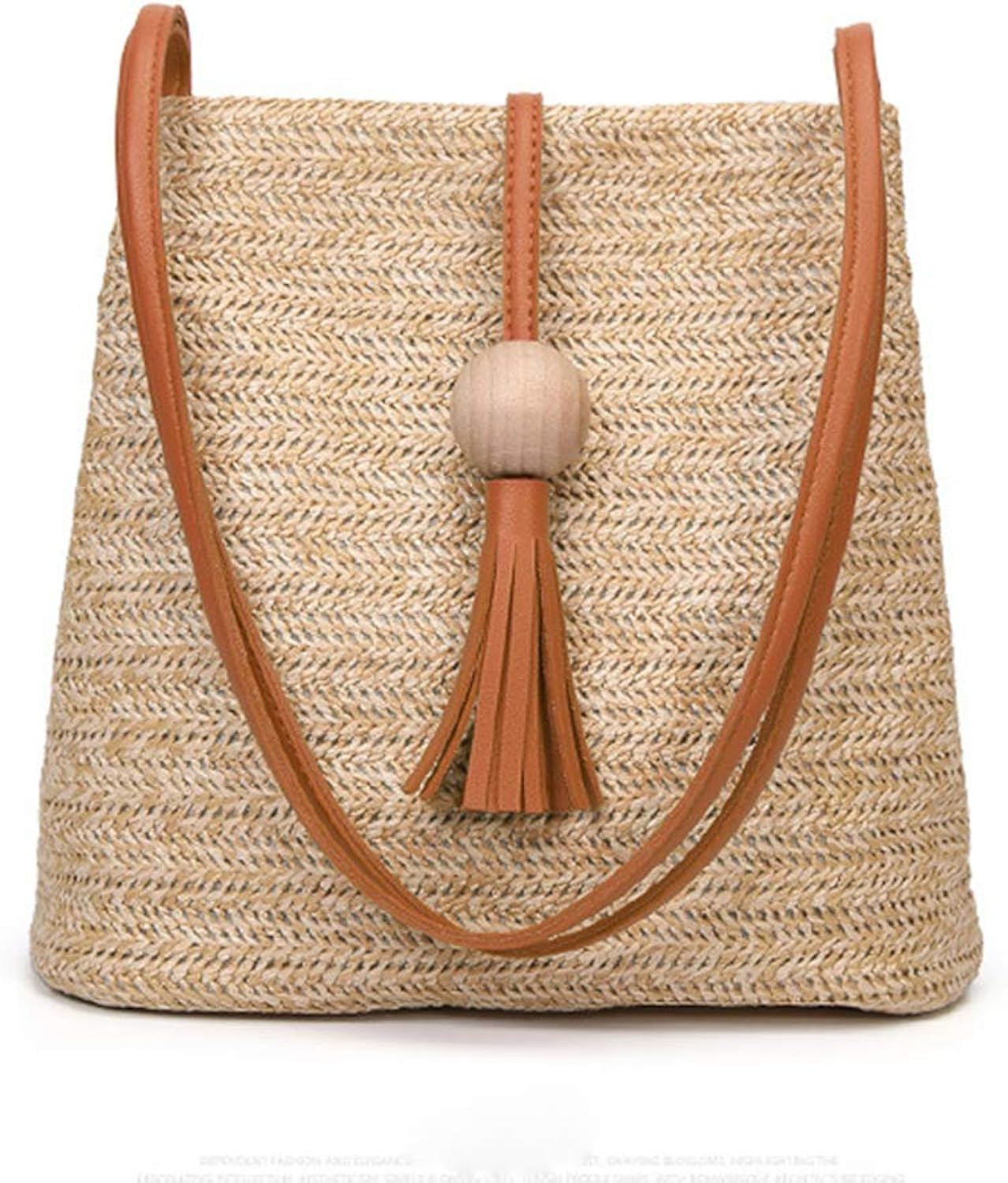 GL-Turelifes Round Summer Straw Bag Big Weave Handbags Beach Shoulder Bags Vocation Tote HandbagsTra | Amazon (US)