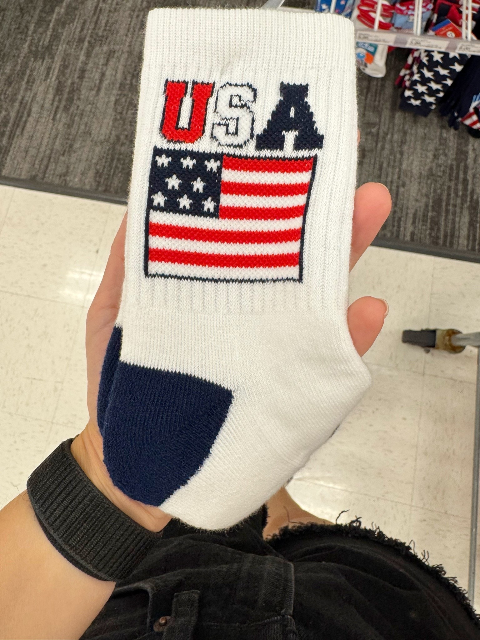 USA socks, perfect for the 4th!