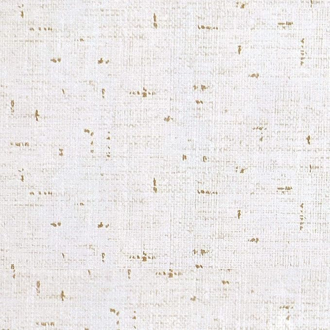 Dimoon Wallpaper 17.7’’ x 78.7’’ White Thicken Contact Paper Milky Grasscloth Removable W... | Amazon (US)