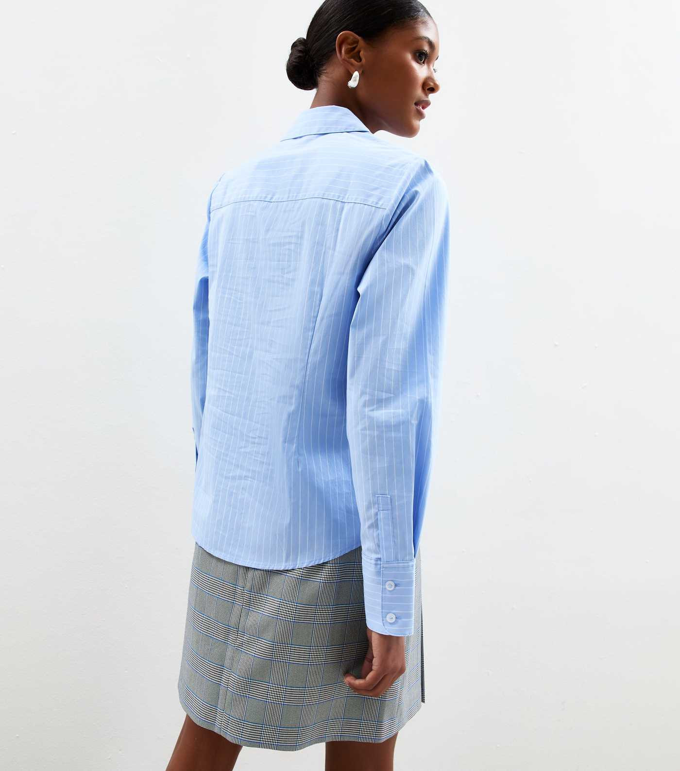 Blue Striped Slim Fit Poplin Shirt | New Look | New Look (UK)
