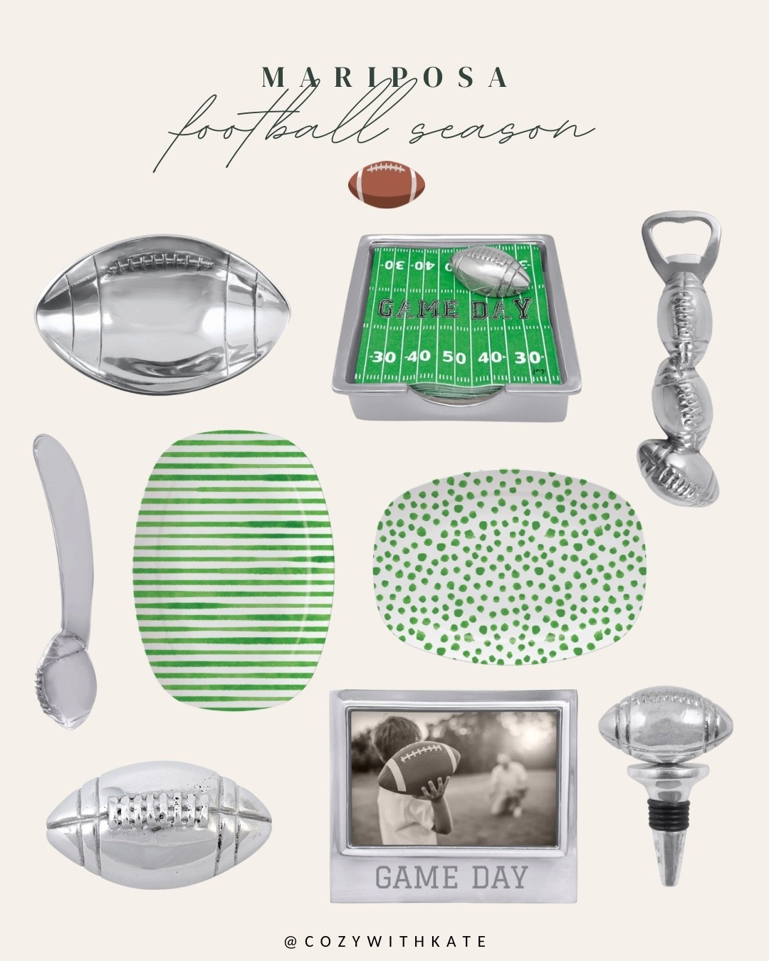 Mariposa football season entertaining! 🏈
Use code: cozykate15 to save! 

#LTKHome #LTKSeasonal #LTKParties