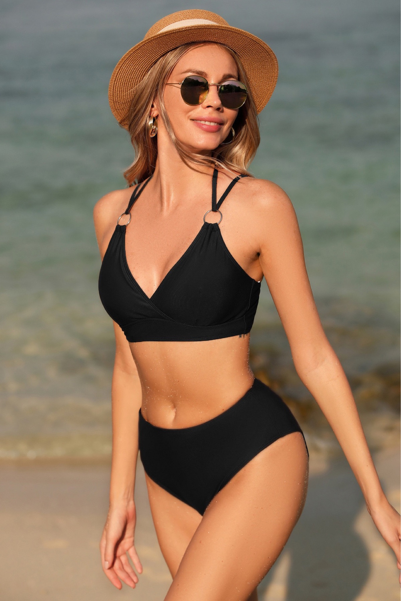 Strappy O-Ring Bralette & High Waist Bikini Set

#LTKswim #LTKSeasonal #LTKunder50