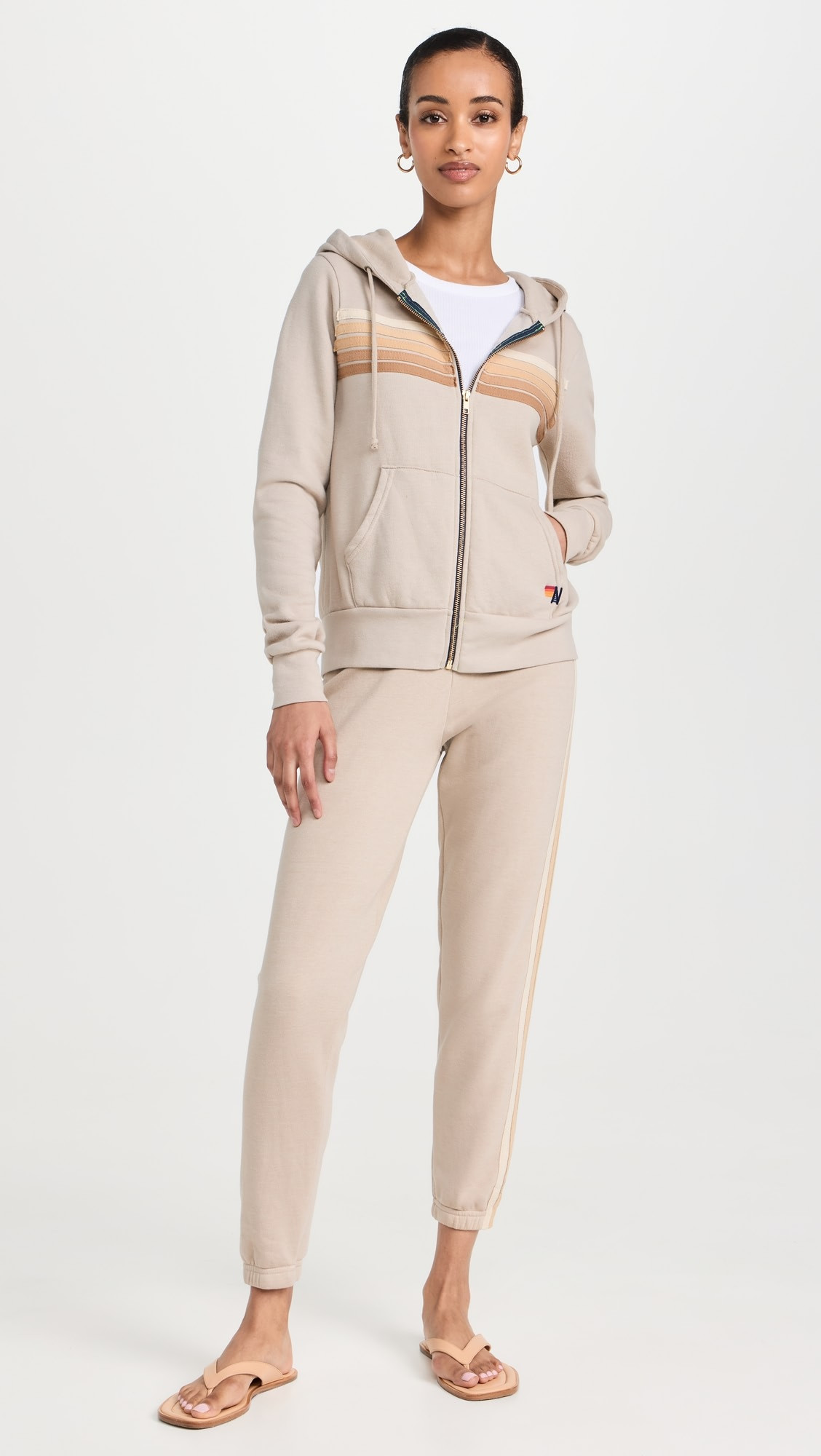 Aviator Nation 5 Stripe Zip Hoodie | Shopbop | Shopbop