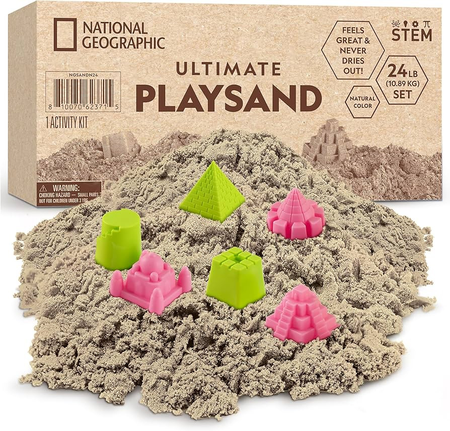 National Geographic Moon Sand - 24 Lbs. of Play Sand with Castle Molds (Natural) - A Fun No Mess ... | Amazon (US)