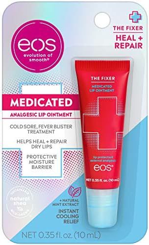 eos Medicated Lip Balm - The Fixer | Lip Care to Repair and Protect Chapped and Dry Lips | Instan... | Amazon (US)