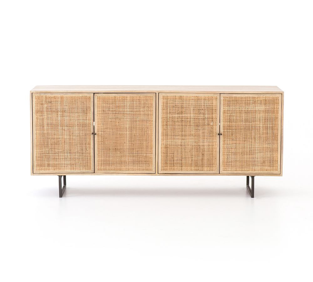 Dolores 72" Cane Console Table | Pottery Barn (US)