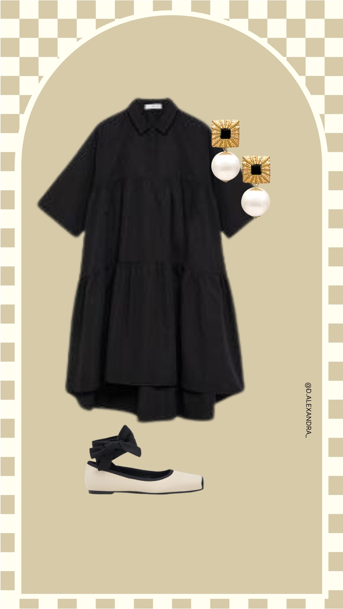 Black high-low shirt dress with pearl accented earrings and wrap ankle flats from Charles & Keith (sold out). 

#LTKWorkwear #LTKStyleTip