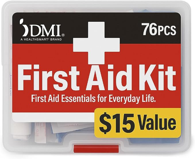 DMI 76-Piece First-Aid Kit, Portable All-Purpose Use for Minor Cuts and Scrapes, Durable Water-Re... | Amazon (US)
