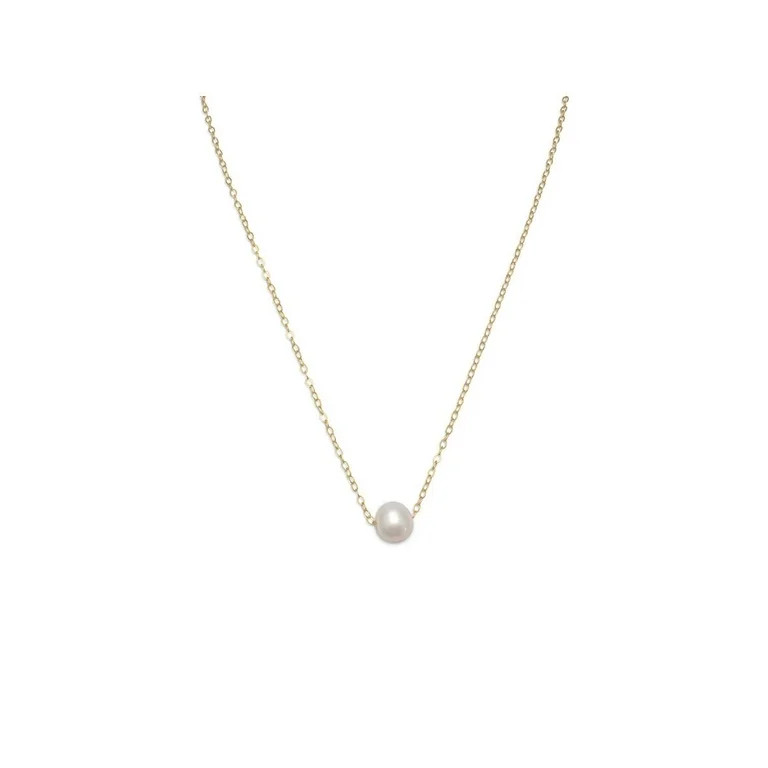 Single White Cultured Freshwater Pearl Necklace 14k Gold-filled | Walmart (US)